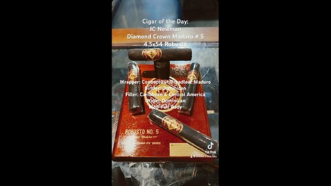 Cigar of the Day: JC Newman Diamond Crown Maduro # 5 4.5x54 #Shorts #Cigars #Short #Cigar #SNTB