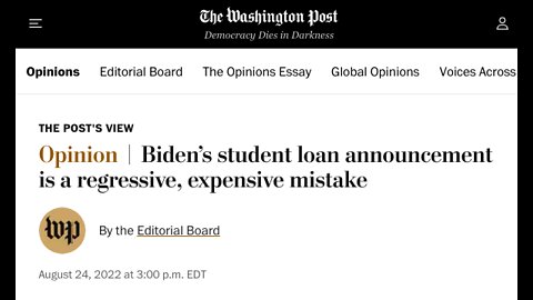 Biden uses student debt to buy votes and benefit donors