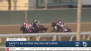 Safety measures in place as horse racing returns at Del Mar