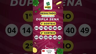 🍀 Resultado DUPLA SENA 2469 | Sentindo Sorte #shorts