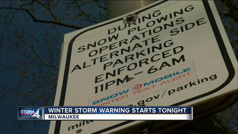 City of Milwaukee DPW calls for special overnight snow removal operation during Winter Storm Warning
