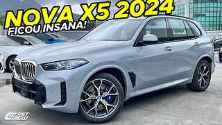 NOVA BMW X5 xDRIVE 50e M SPORT 2024 FICOU MELHOR, +POTENTE, EFICIENTE E COM PAINEL DE 26 POLEGADAS!