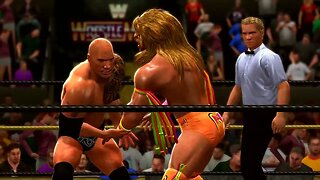 WWE 2K14 Gameplay The Rock vs Ultimate Warrior