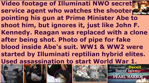 NWO's secret service agent looks at Abe's shooter pointing gun but ignores it. Fake blood pipe photo