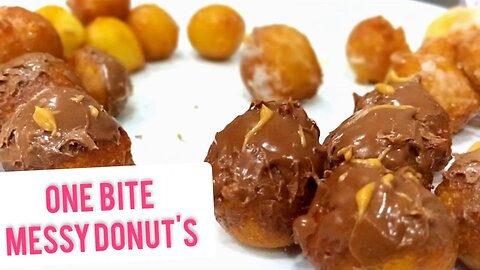 Instant doughnuts without yeast -one bite messy donuts