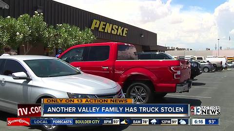 Another valley family has moving truck stolen