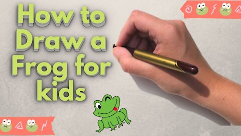 How to Draw a Frog for kids