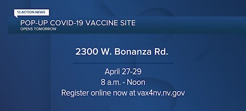 COVID vaccine pop-up clinic starts April 27 in Las Vegas