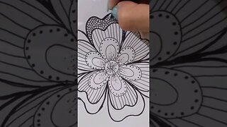 Desenho Floral Fácil de Fazer - Para Iniciantes #shorts