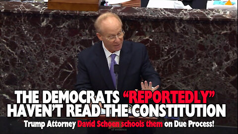 Reportedly the Democrats Haven't Read the Constitution. David Schoen Schools Them!