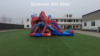 Spideman Wet Slide#factorybouncehouse#factorySlide#bounce #bouncy #castle#inflatable #factory