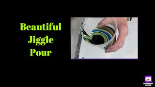 (33) Intricate Straight/Jiggle Pour with Cool Result! -Acrylic Pouring