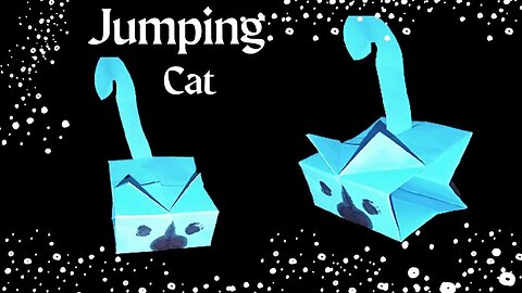 how to make origami JUMPING cat very easy [ leaping paper toys ]