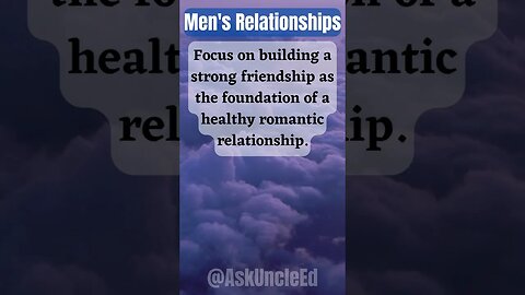 Men's Relationships : Friendship