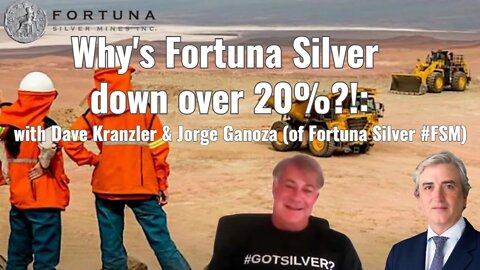 Why is Fortuna Silver down over 20%?!: Dave Kranzler & Jorge Ganoza (of Fortuna Silver #FSM)