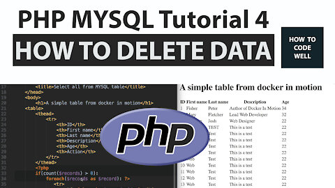 4: PHP MySQL Delete - PHP MySQL Course