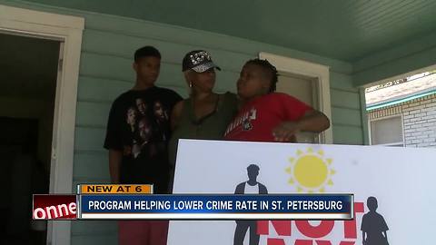 Police say Community Programs like "Not My Son" are working to lower crime rates