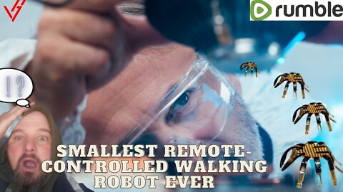 Smallest remote-controlled walking robot ever