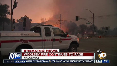 Woolsey Fire rages near Calabasas