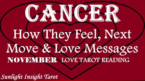 CANCER | HOW THEY FEEL! | It's You!😍Only You! No One Else! They Want It All With You!🥰November 2022
