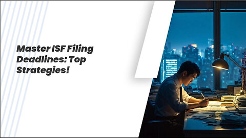 Mastering ISF Filing Deadlines: Key Strategies for Customs Brokers and Importers