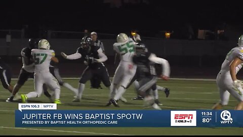 Jupiter football wins Baptist Performance of the Week