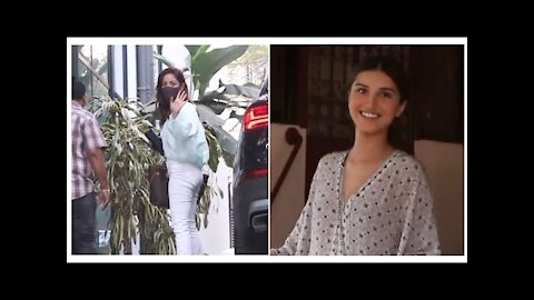 Tara Sutaria snapped at a dubbing studio & Yami Gautam at Maddock Films office&nbsp