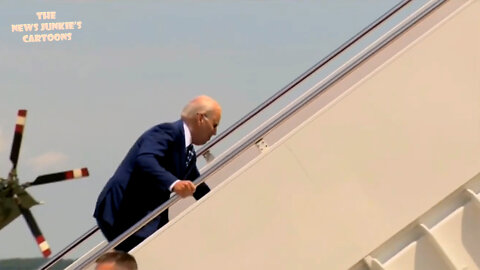 Biden did have "a slight trip" again while leaving DC for summit.