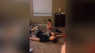 Teen Boy Pretends That He’s Dead To Prank His Little Brother