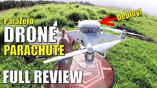 ParaZero SafeAir DRONE PARACHUTE Review & 350 Foot DROP TEST