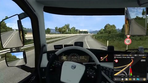 Eurotrucksimulator 2. Mit dem LKW durch Europa Auf der Pro Mod mit guter Musik.