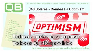 CanalQb - Carteira Coinbase Wallet apenas para Celular - Regatando os $40 dólares da Optimism