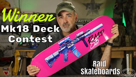 Winner of the Raid Skateboards MK18 Contest