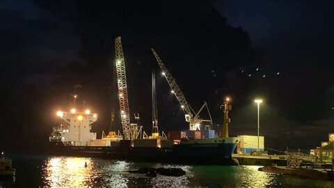 Crane working in Grand Cayman Island