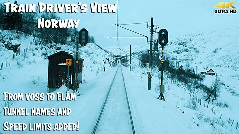 4K CABVIEW: From Voss to Flåm December 2020