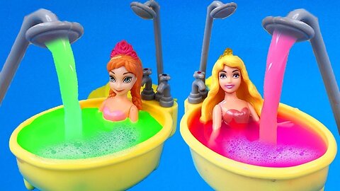 Satisfying Video l How to make Mixing Balls IN Rainbow Bathtub AND Magic Painting Cutting