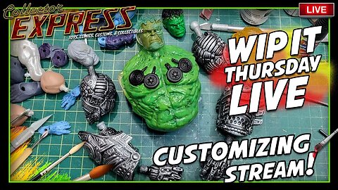 Customizing Action Figures - WIP IT Thursday Live - Episode #24 - Painting, Sculpting, and More!