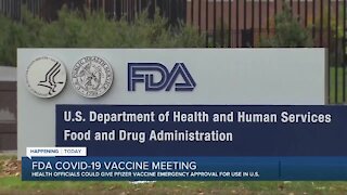 FDA to hold meeting on Pfizer’s COVID-19 vaccine candidate Thursday