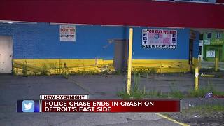 Police chase ends in crash on Detroit's east side