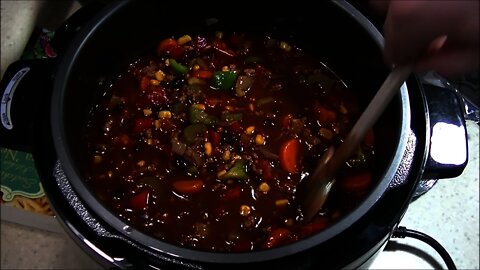 basic chili in the power cooker plus