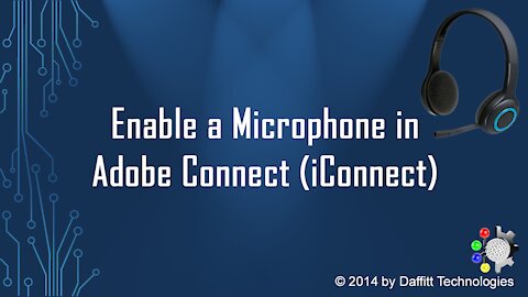 How To Enable a Microphone in Adobe Connect