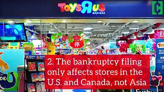 Three quick facts about Toy 'R' Us' bankruptcy