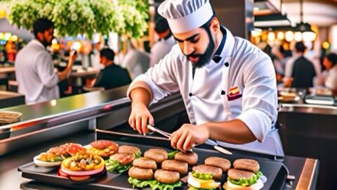 Preparing hamburger