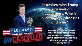 Interview with Trump assassination eyewitness. Who is silencing eyewitnesses and why?