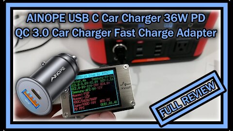 AINOPE USB C Car Charger 36W PD&QC 3.0 [Super Mini] AV843 / S1 FULL REVIEW