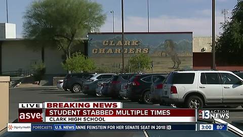 Stabbing at Clark High School: female student stabbed by another female student