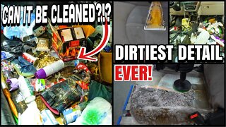 Deep Cleaning a DISASTER Car | Super Nasty Car Detailing and INSANE Transformation | MAD Detailing!