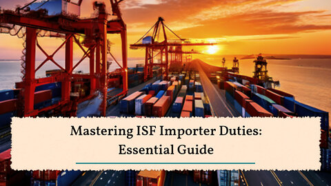 Mastering Your Role: The Ultimate Guide to ISF Importer Responsibilities