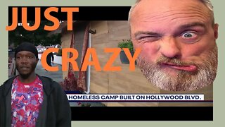 Homeless Man Builds House On Hollywood Boulevard Sidewalk Fox 11 Reaction