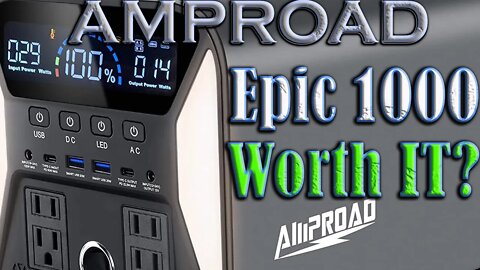 AMPROAD Epic 1000 Portable Power Station 1000W Solar Generator Review